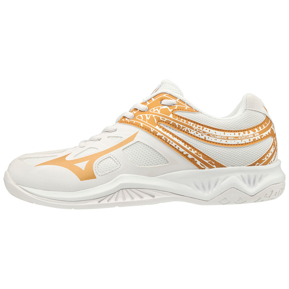 Womens Mizuno THUNDER BLADE 2 Volleyball Shoes White Philippines (LUFOXJ894)